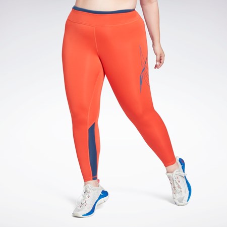 Reebok Workout Ready Vector Leggings (Plus Size) Rojas | 45OXNTVHY